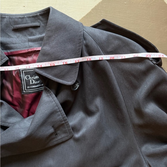 Vintage Christian Dior Le connoisseur Trench double breasted Coat Overcoat 40L - Picture 15 of 16